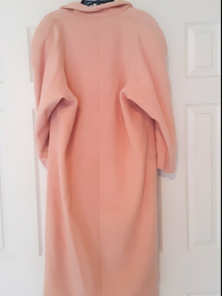Pink Long Wool Coat - Picture 2 of 4